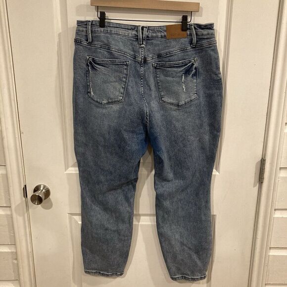 Judy Blue Slim Fit  High Rise Womens Blue Jeans Stretch Distressed Size 16W - Picture 2 of 10